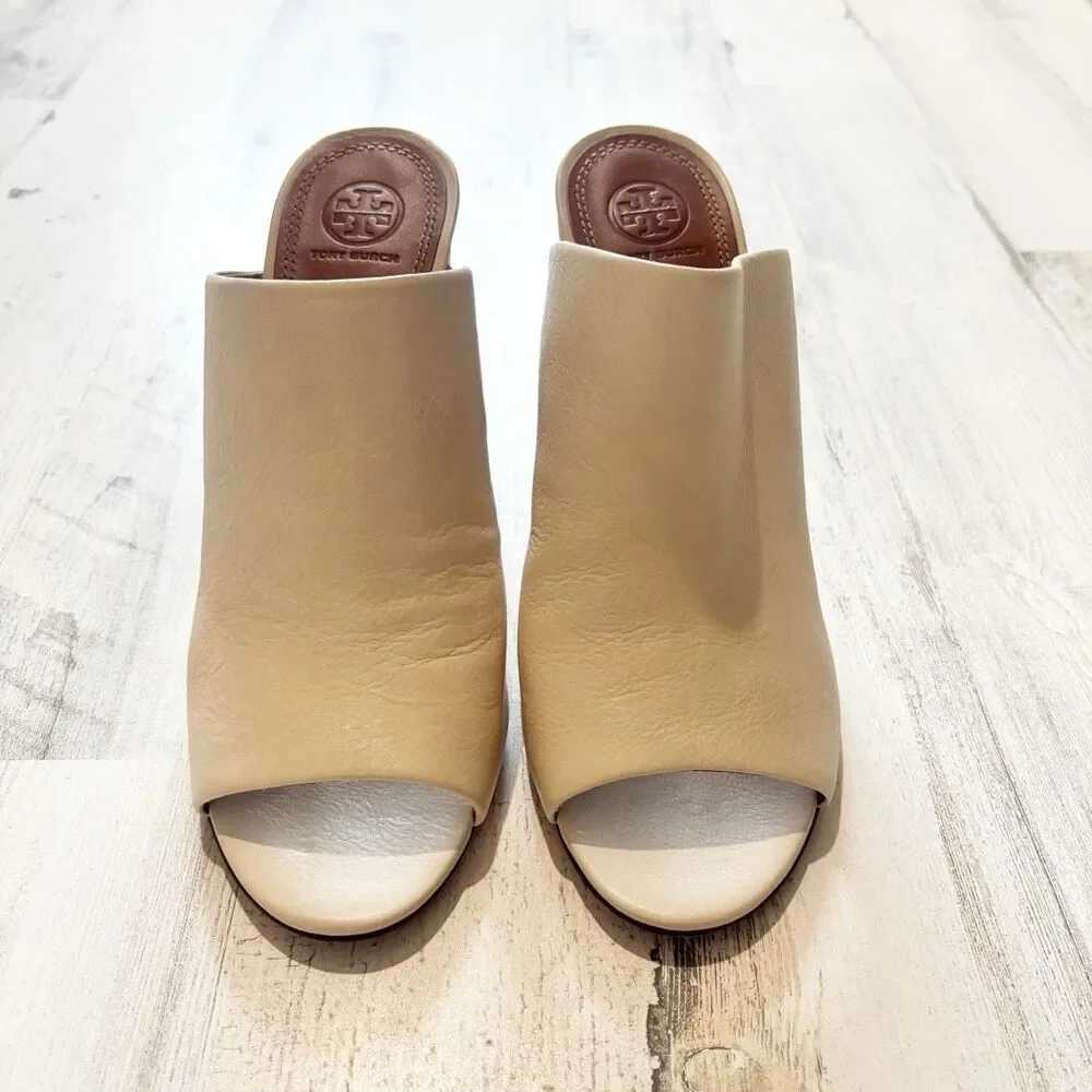 TORY BURCH RAYA MULE in Dulce De Leche Cream Lt Beige Size 10